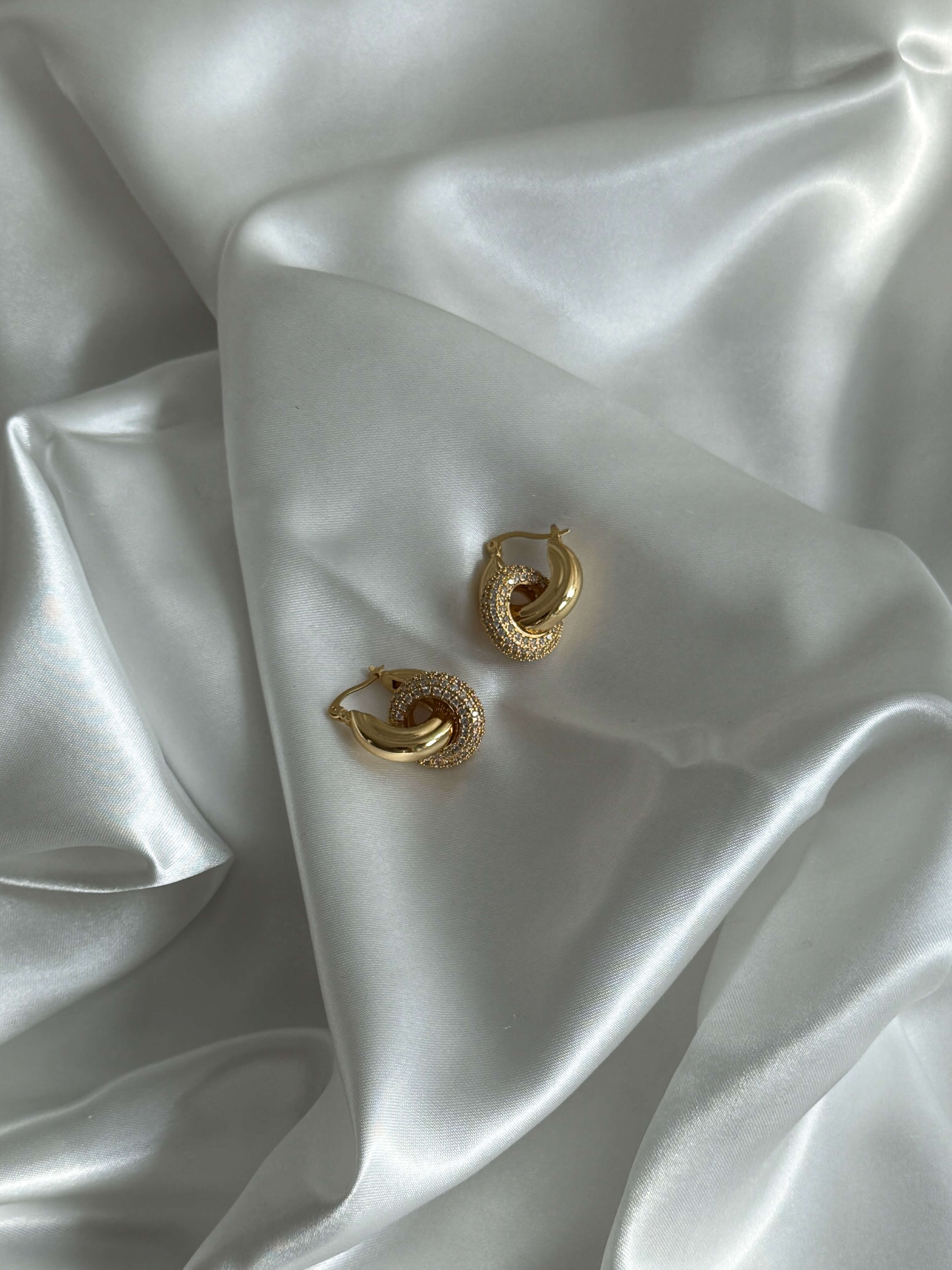 Lena Pavé Earrings - ZEYA