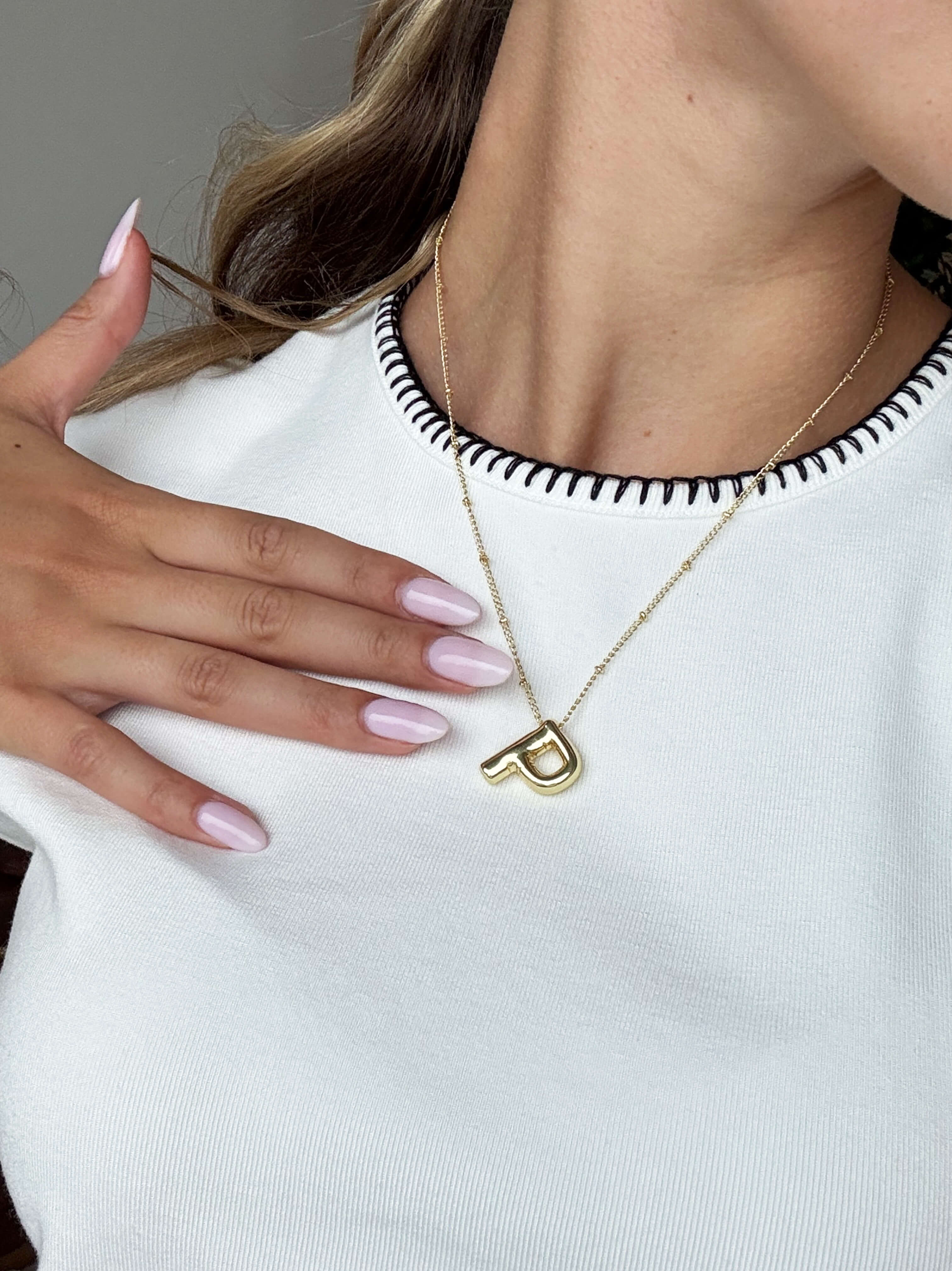 Eveline Letter Necklace - ZEYA