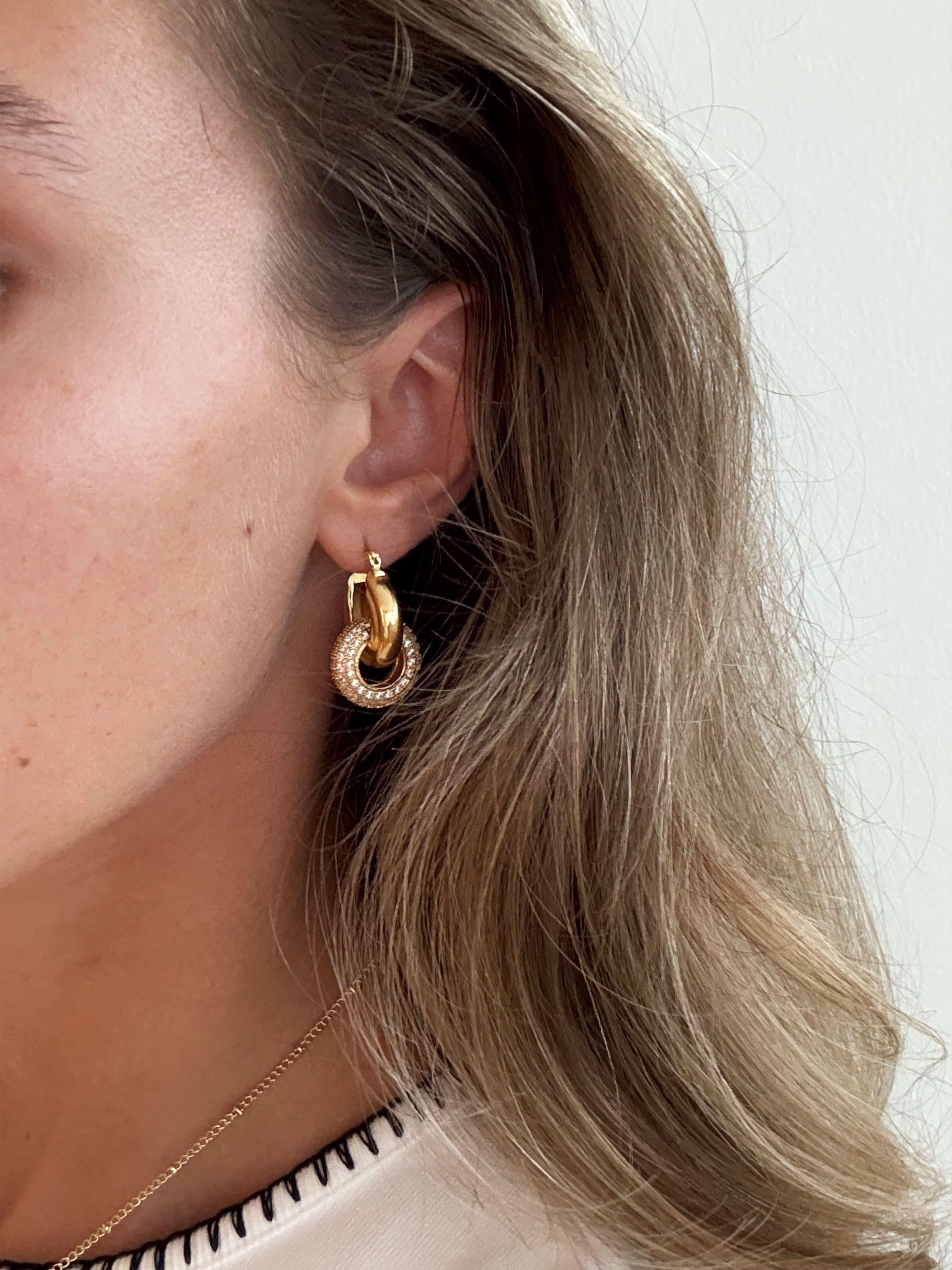 Lena Pavé Earrings - ZEYA