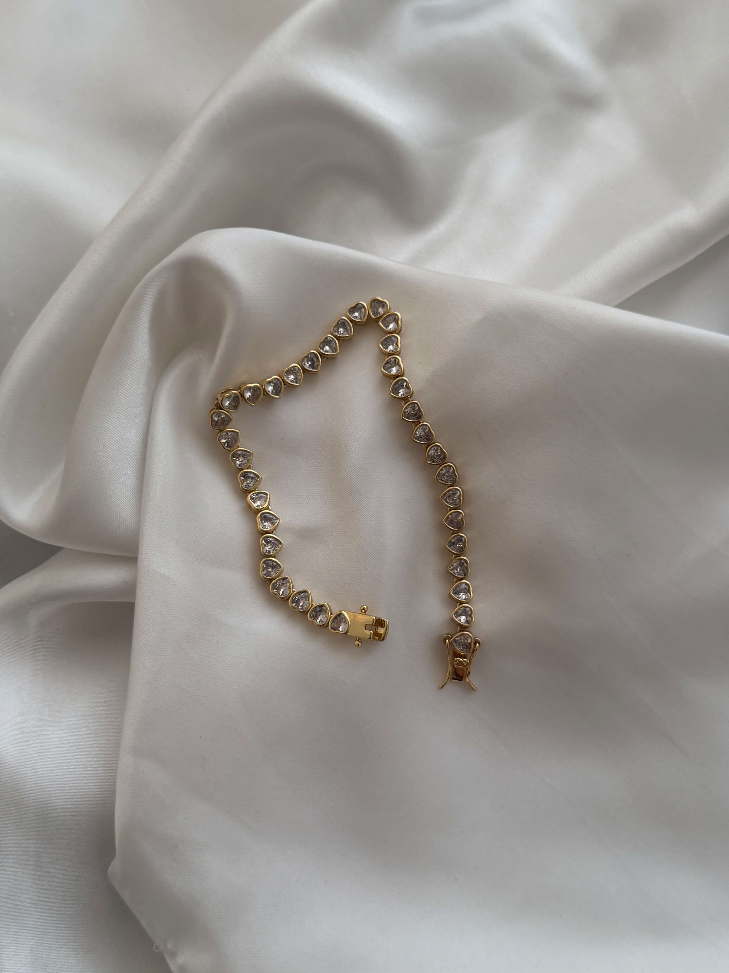Arabella Heart Tennis Bracelet - ZEYA