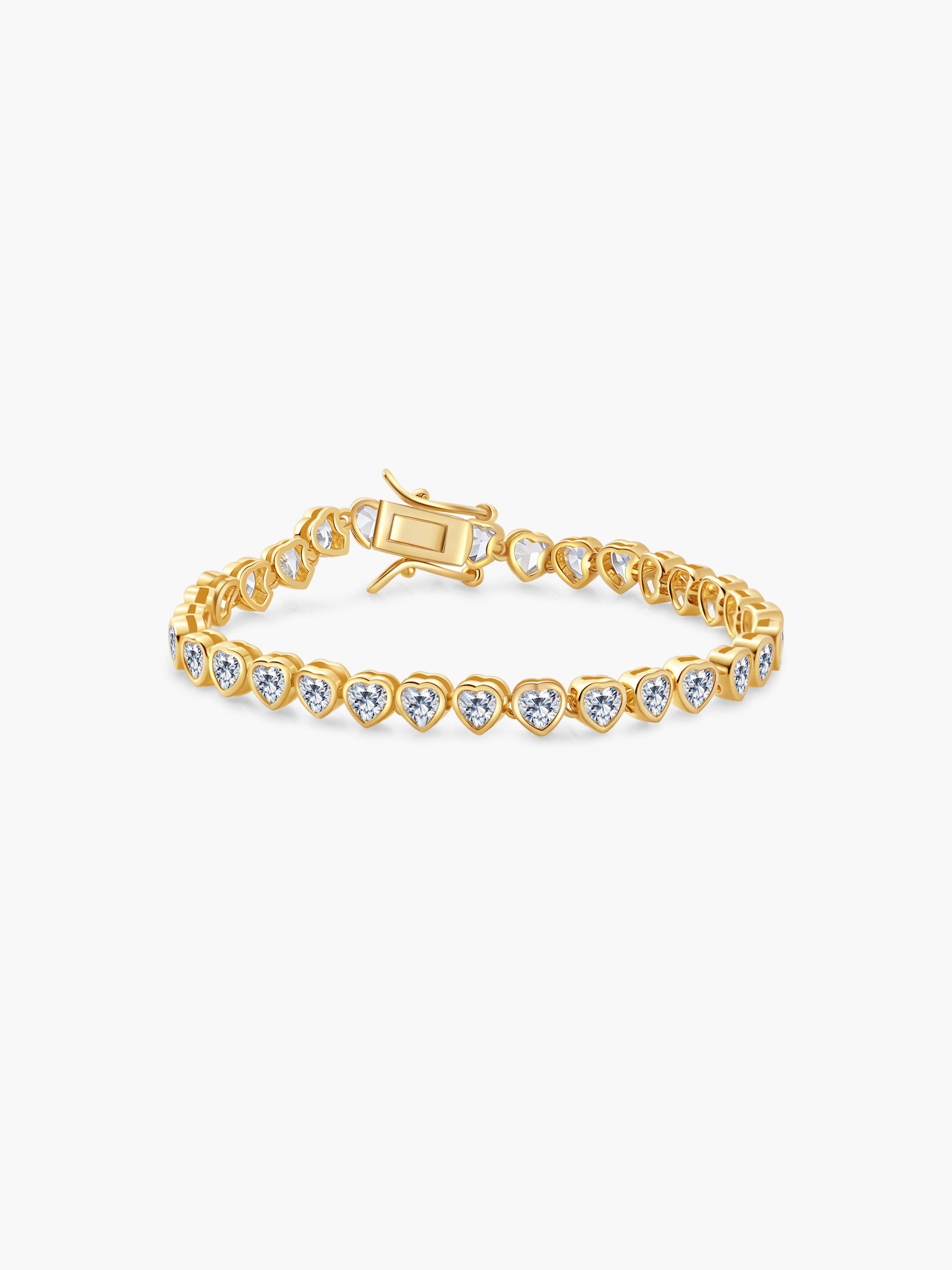 Arabella Heart Tennis Bracelet - ZEYA