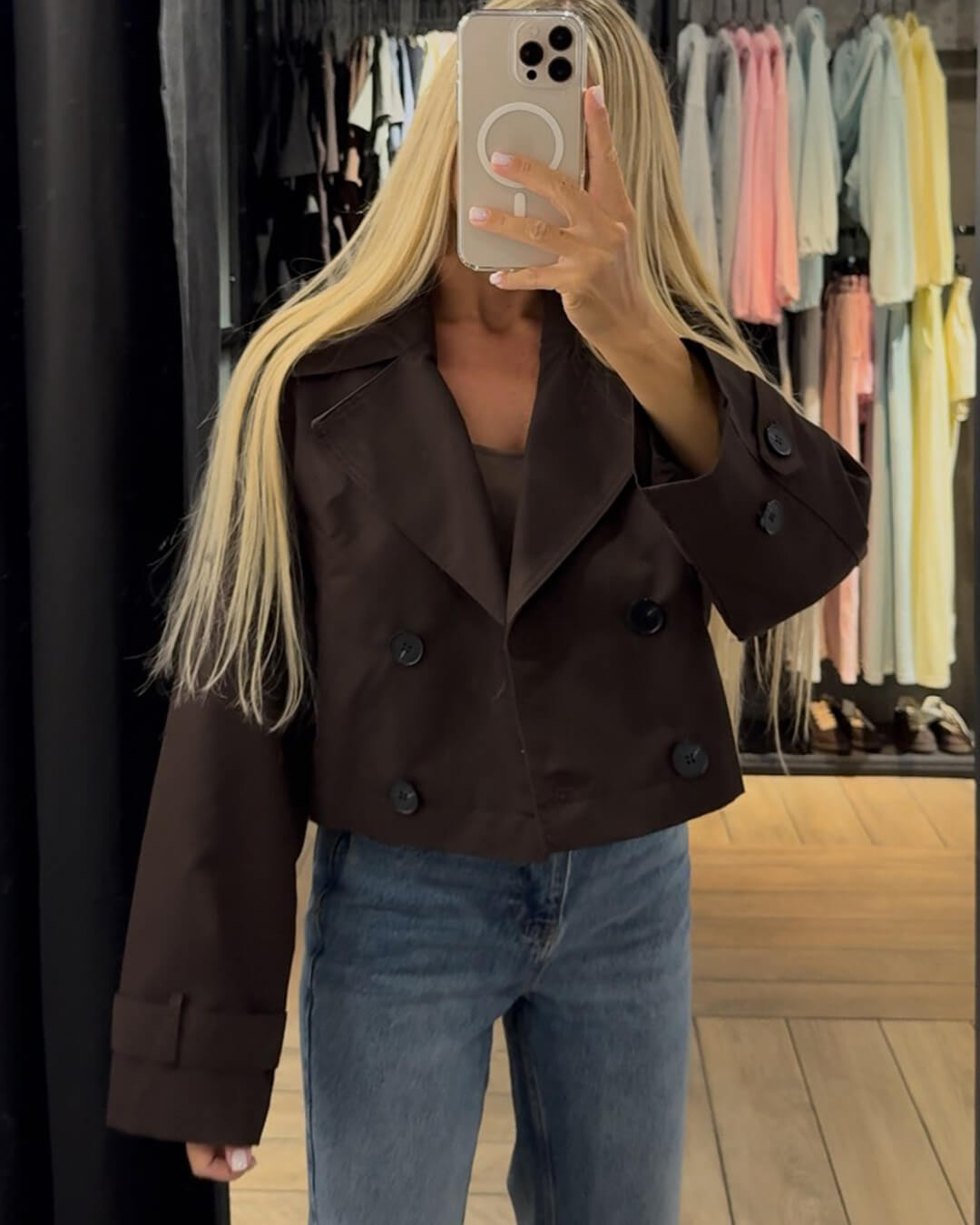 ZEYA - Ella Cropped Trench Coat