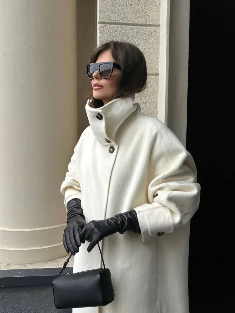 ZEYA - Julia Stand Collar Long Coat