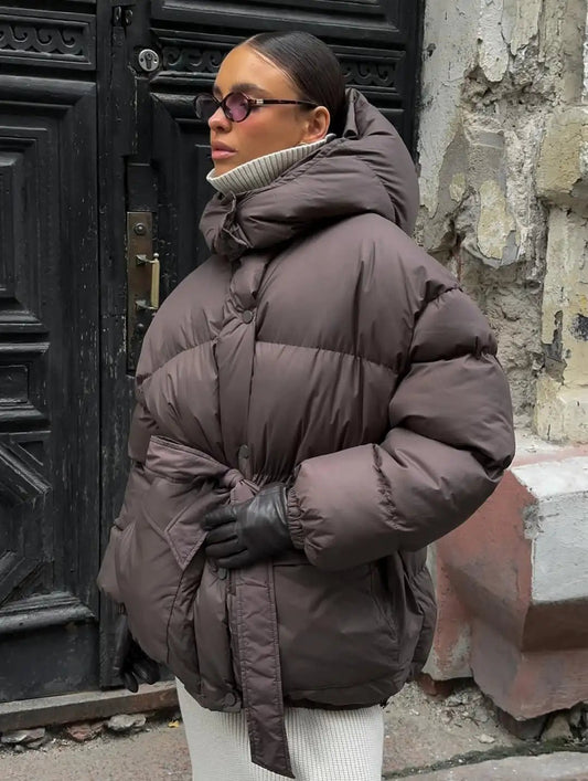 ZEYA - Lani Lace Up Hooded Coat