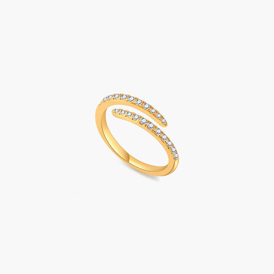 ZEYA - Lydia Twirl Pavรฉ Ring