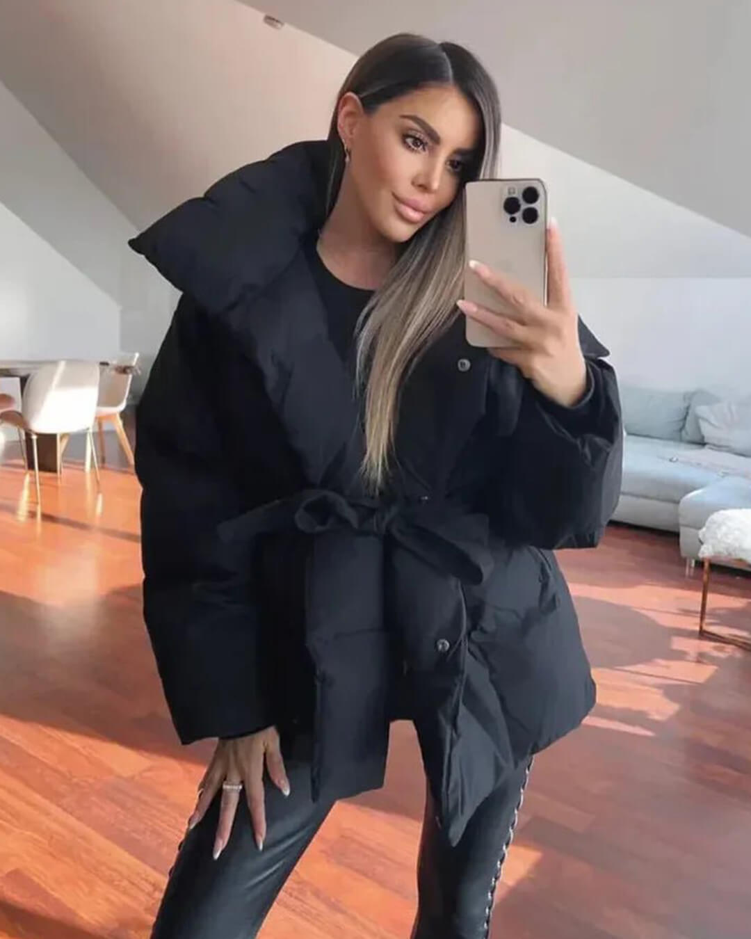 ZEYA - Sofie Stand - Up Collar Puffer Jacket